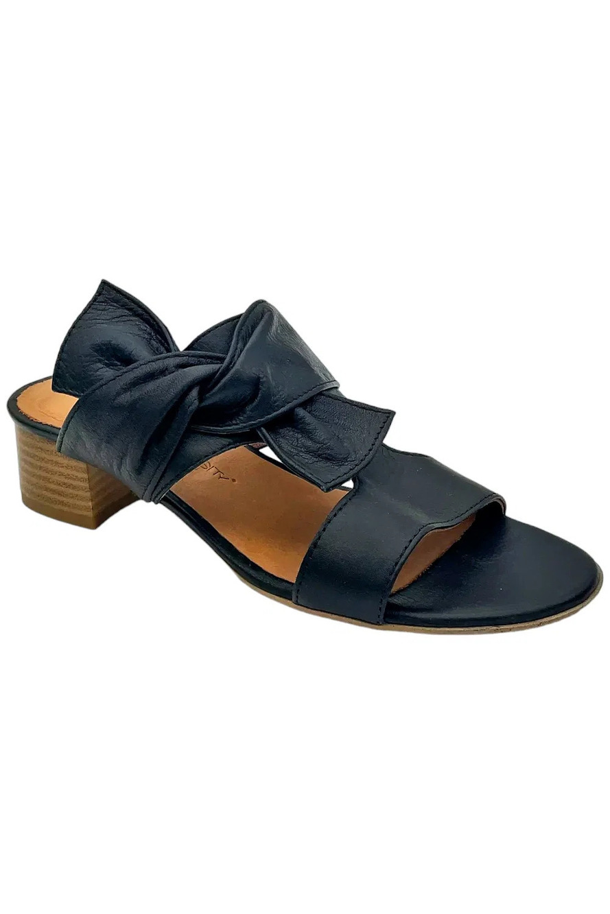 Unity In Diversity Leather Heeled Sandals Bonita Black - Medium